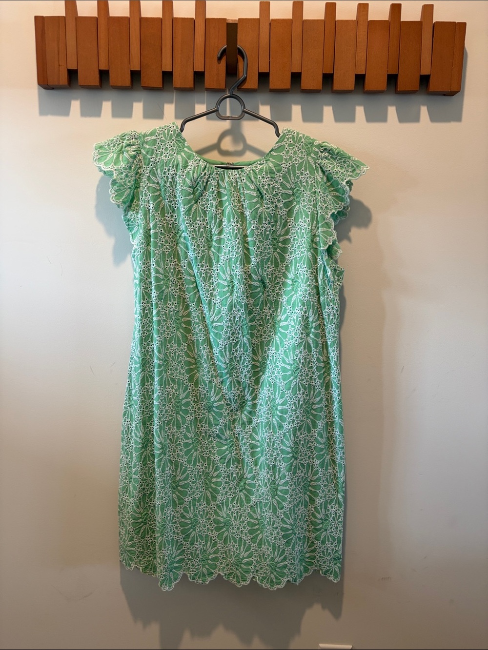 LOFT Mint Green Eyelet Lace Mini Dress